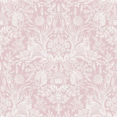 Papier Peint Damassé Rose Harlen de Holden Decor - Papier - Publicité Papier Peint Damassé Rose Harlen de Holden Decor - Papier - Publicité