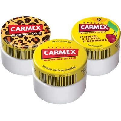 Carmex - Lip Balm Pot Mixed Pack - Cherry - Classic - lip balm Carmex - Lip Balm Pot Mixed Pack - Cherry - Classic - lip balm