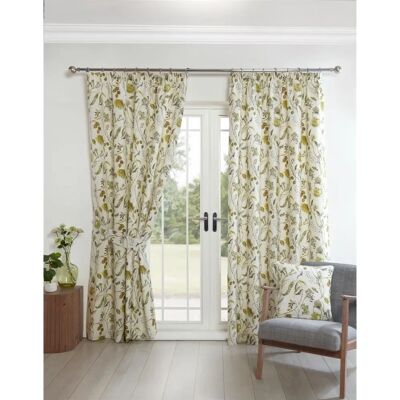 Sundour Grove Green Floral Curtains - Fully Lined Sundour Grove Green Floral Curtains - Fully Lined