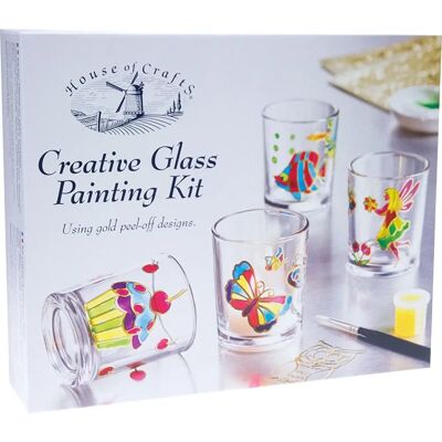 House of Crafts Creative Glass Painting Kit - Glass Art Beginners Set House of Crafts Creative Glass Painting Kit - Glass Art Beginners Set