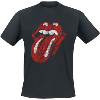 The Rolling Stones Klassischer Zunge Schwarzes T-Shirt - Kurzarm Herren The Rolling Stones Klassischer Zunge Schwarzes T-Shirt - Kurzarm Herren