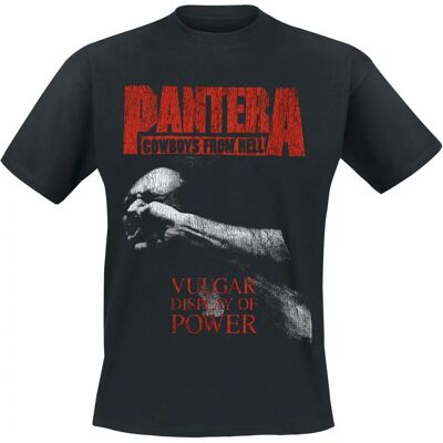 Pantera Vulgar Display Of Power - Kurzarm-T-Shirt - Herren - Schwarz Pantera Vulgar Display Of Power - Kurzarm-T-Shirt - Herren - Schwarz