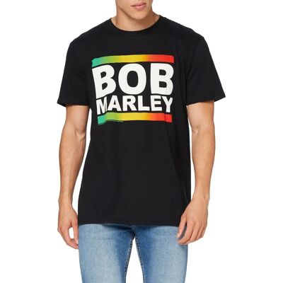 HeyRusty Bob Marley - Svart Rasta Band Block T-shirt HeyRusty Bob Marley - Svart Rasta Band Block T-shirt