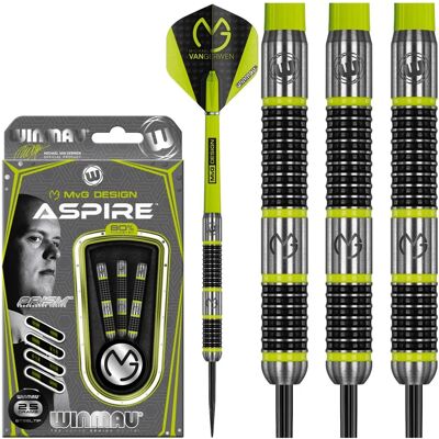 Winmau Michael Van Gerwen MvG Aspire Tungsten Steeltip Darts Set 25g - Darts Type Winmau Michael Van Gerwen MvG Aspire Tungsten Steeltip Darts Set 25g - Darts Type