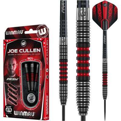 Winmau Joe Cullen Tungsten 90% Darts - Type: Steel Tip, Weight: 23g, Color: Red/Black Winmau Joe Cullen Tungsten 90% Darts - Type: Steel Tip, Weight: 23g, Color: Red/Black