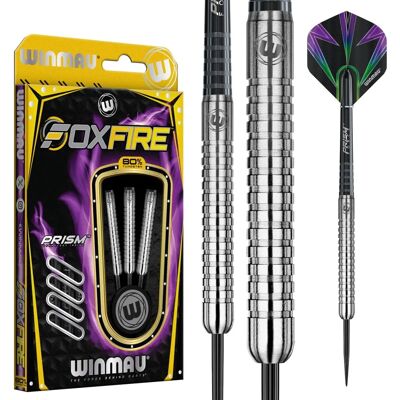 Darts en Tungstène Foxfire de Winmau - Pointe en Acier, 80%, Différents Poids - Professionnel - Publicité Darts en Tungstène Foxfire de Winmau - Pointe en Acier, 80%, Différents Poids - Professionnel - Publicité