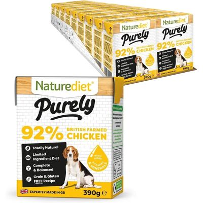 Naturediet Purely Chicken Dog Food - Complete Wet Food 390g x 18 Naturediet Purely Chicken Dog Food - Complete Wet Food 390g x 18