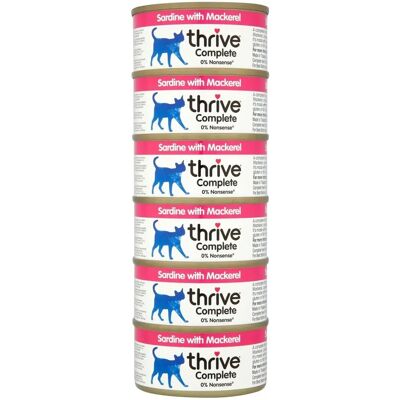 Thrive Complete Nourriture Humide pour Chats Adulte Sardine & Maquereau - 24 x 75g Thrive Complete Nourriture Humide pour Chats Adulte Sardine & Maquereau - 24 x 75g
