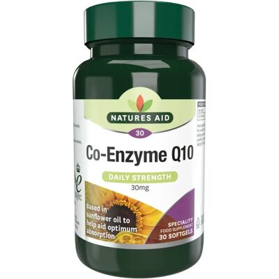 Natures Aid Co-Q-10 30mg Softgels - Supplement Natures Aid Co-Q-10 30mg Softgels - Supplement