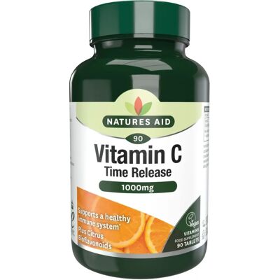 Natures Aid Vitamin C 1000mg Time Release - Vegan Supplement Natures Aid Vitamin C 1000mg Time Release - Vegan Supplement