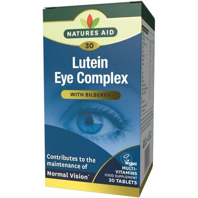 Natures Aid Lutein Eye Complex - Vegan, 30 Tablets Natures Aid Lutein Eye Complex - Vegan, 30 Tablets