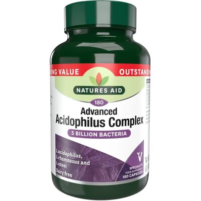 Natures Aid Acidophilus Complex 50mg - 180 Caps - Probiotic Supplements Natures Aid Acidophilus Complex 50mg - 180 Caps - Probiotic Supplements