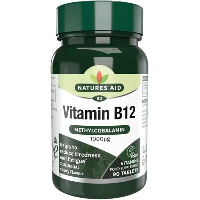 Natures Aid Vitamin B12 1000ug Sublingual Tablets - Vitamin Supplement Natures Aid Vitamin B12 1000ug Sublingual Tablets - Vitamin Supplement