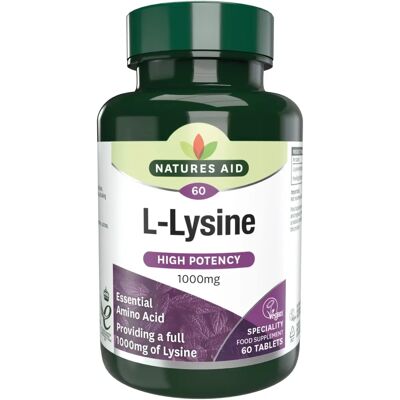 Natures Aid L-Lysine 1000mg Tablets - Dietary Supplement Natures Aid L-Lysine 1000mg Tablets - Dietary Supplement