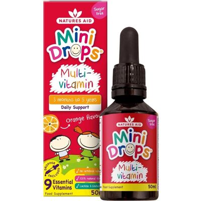 Natures Aid Multi-Vitamin Mini Drops for Infants & Children - 50ml Natures Aid Multi-Vitamin Mini Drops for Infants & Children - 50ml