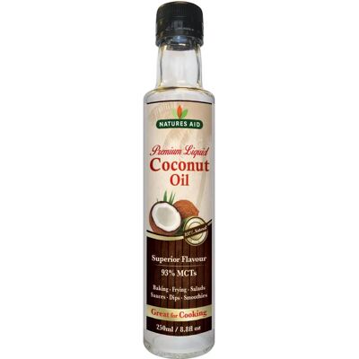 Natures Aid Premium Liquid Coconut Oil - 250ml - Coconut Oil Natures Aid Premium Liquid Coconut Oil - 250ml - Coconut Oil