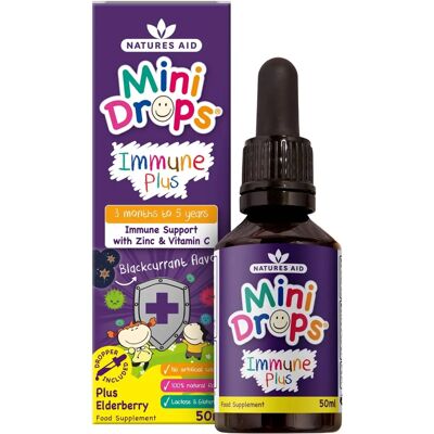 Natures Aid Natures Aid Mini Drops Immune Plus - Blackcurrant - Dietary Supplement Natures Aid Natures Aid Mini Drops Immune Plus - Blackcurrant - Dietary Supplement