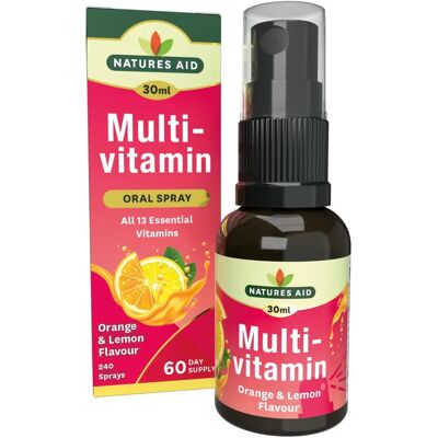 Natures Aid Multivitamin Spray - Orange & Lemon - Multivitamin Oral Spray Natures Aid Multivitamin Spray - Orange & Lemon - Multivitamin Oral Spray
