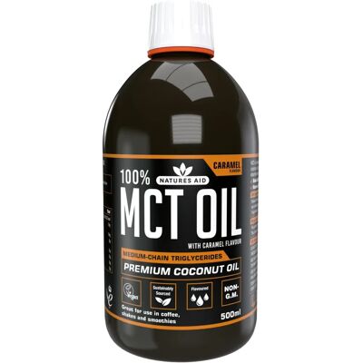 Natures Aid Caramel MCT Oil - 500ml - Vegan, Natural Natures Aid Caramel MCT Oil - 500ml - Vegan, Natural