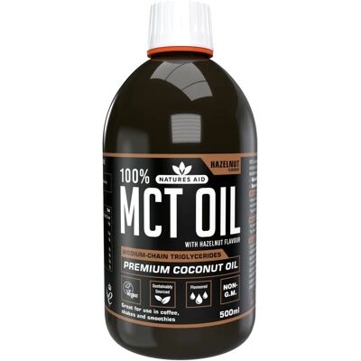 Natures Aid Hazelnut-Flavored 100% MCT Oil - 500ml Natures Aid Hazelnut-Flavored 100% MCT Oil - 500ml