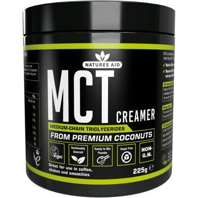 Natures Aid MCT Oil Coffee Creamer Powder - Coffee, Shakes, Smoothies - 225g Natures Aid MCT Oil Coffee Creamer Powder - Coffee, Shakes, Smoothies - 225g