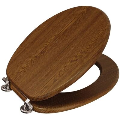 Showerdrape Oxford Walnut Toilet Seat - Adjustable, Durable, Easy to Install Showerdrape Oxford Walnut Toilet Seat - Adjustable, Durable, Easy to Install