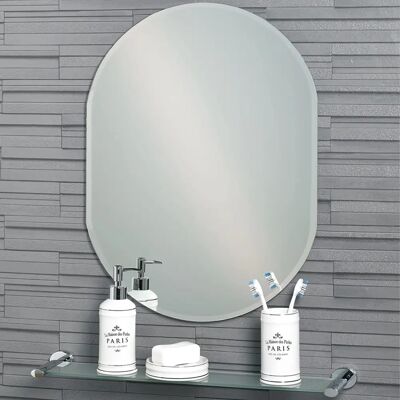 Showerdrape Lincoln Oval Bathroom Mirror - Large 70x50cm Showerdrape Lincoln Oval Bathroom Mirror - Large 70x50cm