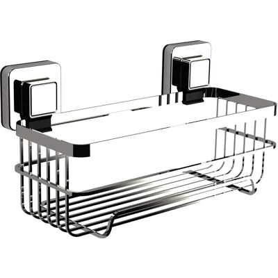 Showerdrape Pushloc Silver Bottle Basket - Bathroom Accessory Showerdrape Pushloc Silver Bottle Basket - Bathroom Accessory