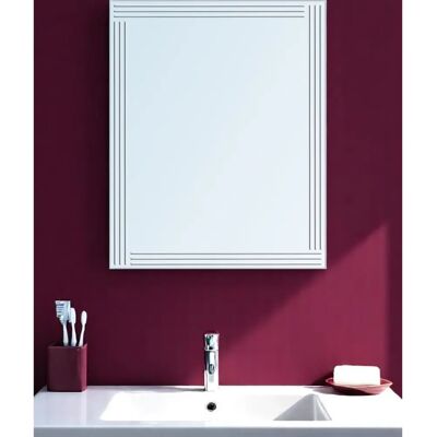 Kensington Wall Mounted Bathroom Mirror - Diamond Cut 60x45cm Kensington Wall Mounted Bathroom Mirror - Diamond Cut 60x45cm