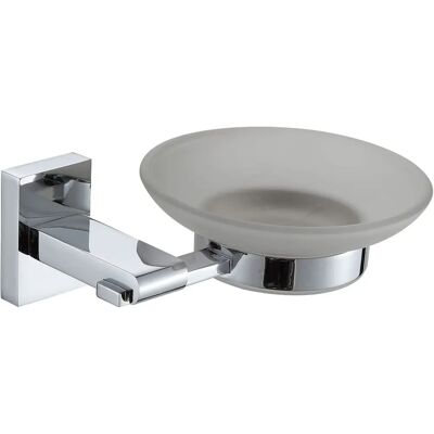 Showerdrape Unity Chrome Stainless Steel & Frosted Glass Wall Mounted Soap Dish - Soap Dish Showerdrape Unity Chrome Stainless Steel & Frosted Glass Wall Mounted Soap Dish - Soap Dish