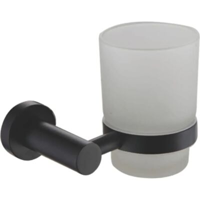 Showerdrape Modernity Black Stainless Steel Wall Mounted Frosted Glass Toothbrush Holder - Toothbrush Holder Showerdrape Modernity Black Stainless Steel Wall Mounted Frosted Glass Toothbrush Holder - Toothbrush Holder