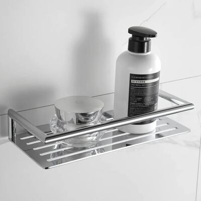 Showerdrape Verso Wall-Mounted Stainless Steel Bottle Basket Showerdrape Verso Wall-Mounted Stainless Steel Bottle Basket