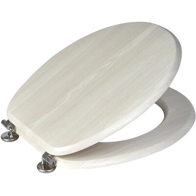 Showerdrape Oxford White Oak Toilet Seat - Durable, Adjustable Hinges, Easy to Clean Showerdrape Oxford White Oak Toilet Seat - Durable, Adjustable Hinges, Easy to Clean