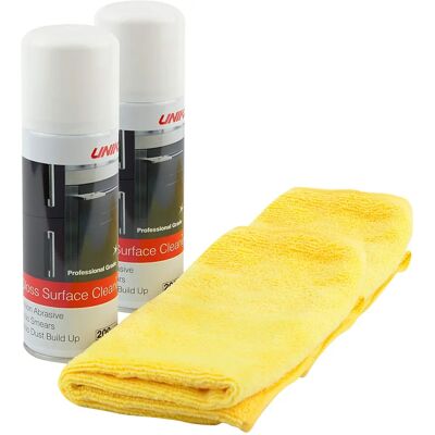 Unika Gloss Surface Cleaner and Microfibre Cloth - Twinpack - surface cleaner Unika Gloss Surface Cleaner and Microfibre Cloth - Twinpack - surface cleaner