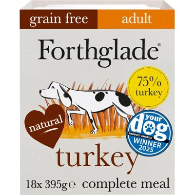 Forthglade Turkey Sweet Potato Grain Free Dog Food - 395g x 18 Forthglade Turkey Sweet Potato Grain Free Dog Food - 395g x 18