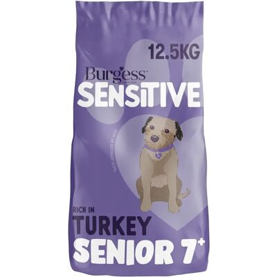 Burgess Senior Dog Food Turkey - 12.5kg - Sensitive, Complete, Supportive Burgess Senior Dog Food Turkey - 12.5kg - Sensitive, Complete, Supportive