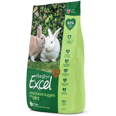 Burgess Brand Model Excel Nuggets Mint Adult Rabbit Food - Rabbit Food Burgess Brand Model Excel Nuggets Mint Adult Rabbit Food - Rabbit Food