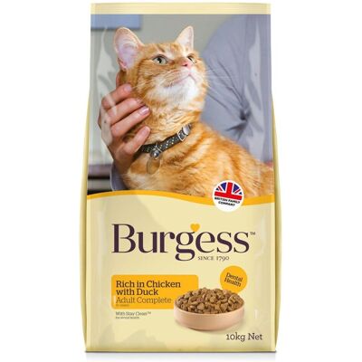 Burgess - Chicken & Duck Adult Cat Food - 10kg Burgess - Chicken & Duck Adult Cat Food - 10kg