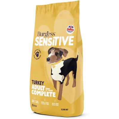 Burgess Sensitive Adult Dog Turkey & Rice - 12.5kg Burgess Sensitive Adult Dog Turkey & Rice - 12.5kg