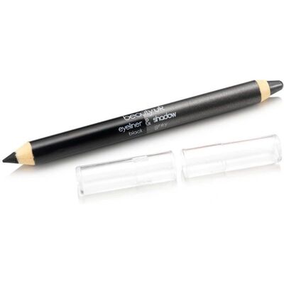 BeautyUK Dobbeltsidig Jumbo Pencil No. 2 - Svart & Grå - Eyeliner & Øyeskygge BeautyUK Dobbeltsidig Jumbo Pencil No. 2 - Svart & Grå - Eyeliner & Øyeskygge