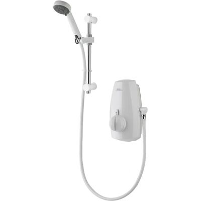 Aqualisa Aquastream Power Shower - White - 4 Spray - 90mm Head - Power Shower Aqualisa Aquastream Power Shower - White - 4 Spray - 90mm Head - Power Shower