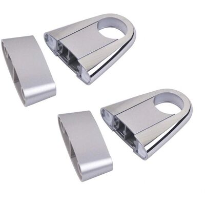 Aqualisa Quartz Digital Shower Riser Rail End Brackets - Chrome Aqualisa Quartz Digital Shower Riser Rail End Brackets - Chrome