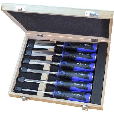 Faithfull FAIWCSGS6WB Soft-Grip Bevel Edge Chisel Set - Woodworking Tools Faithfull FAIWCSGS6WB Soft-Grip Bevel Edge Chisel Set - Woodworking Tools