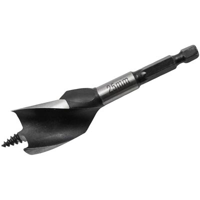 Faithfull FAITPAS25 Tri-Point Speed Auger Bit - 25mm Stubby Faithfull FAITPAS25 Tri-Point Speed Auger Bit - 25mm Stubby