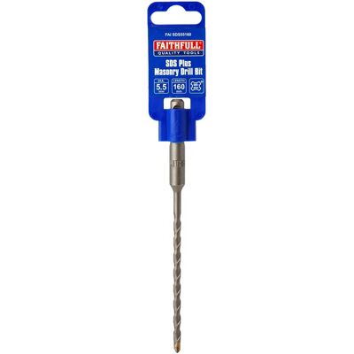 Faithfull Model SDS Plus Drill 5.5mm, 160mm Length, 100mm Work Faithfull Model SDS Plus Drill 5.5mm, 160mm Length, 100mm Work