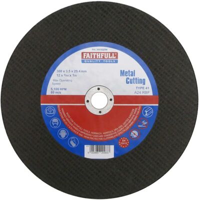Disque de coupe pour métal Faithfull FAI3003525M - 300x3,5x25mm - Publicité Disque de coupe pour métal Faithfull FAI3003525M - 300x3,5x25mm - Publicité
