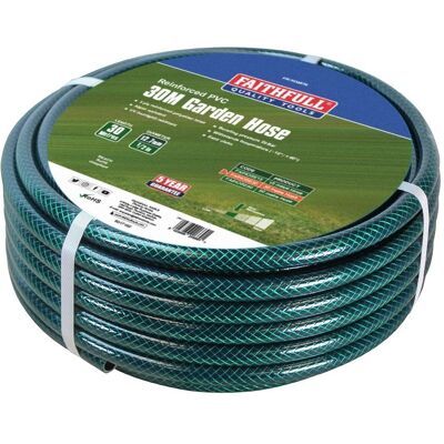 Mangueira reforçada em PVC Faithfull - 30m, 12,5mm - Mangueira Mangueira reforçada em PVC Faithfull - 30m, 12,5mm - Mangueira