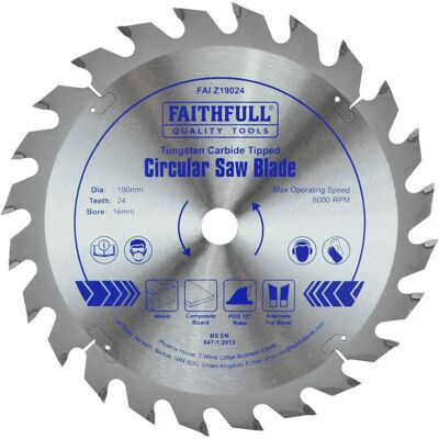 Faithfull Kreissägeblatt 190mm - Schnelles Schneiden Faithfull Kreissägeblatt 190mm - Schnelles Schneiden
