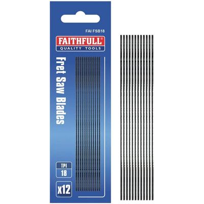 Faithfull Faithfull Fret Saw Blades 130mm 18 TPI - Fret Saw Blades Faithfull Faithfull Fret Saw Blades 130mm 18 TPI - Fret Saw Blades