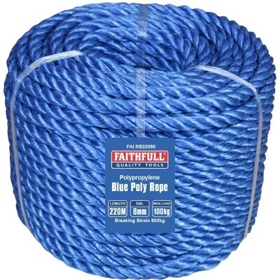 Faithfull Faithb22080 Blue Poly Rope - Poly Rope Faithfull Faithb22080 Blue Poly Rope - Poly Rope